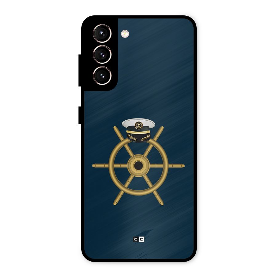 Ship Wheel And Cap Metal Back Case for Galaxy S21 5G