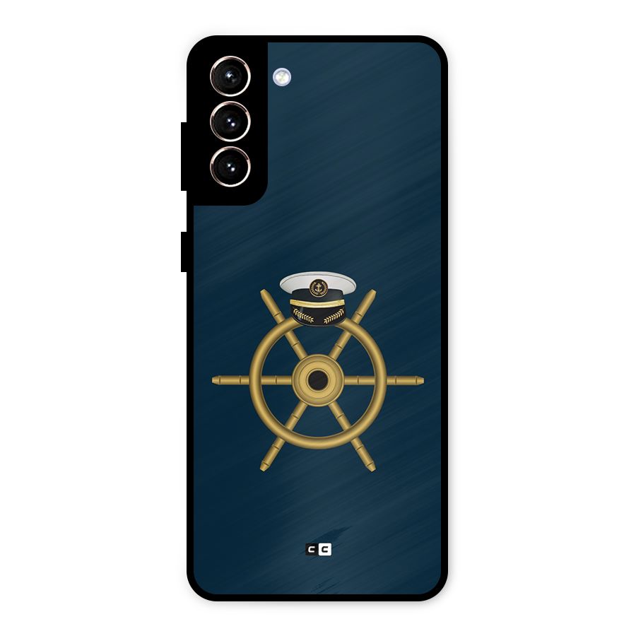 Ship Wheel And Cap Metal Back Case for Galaxy S21 Plus