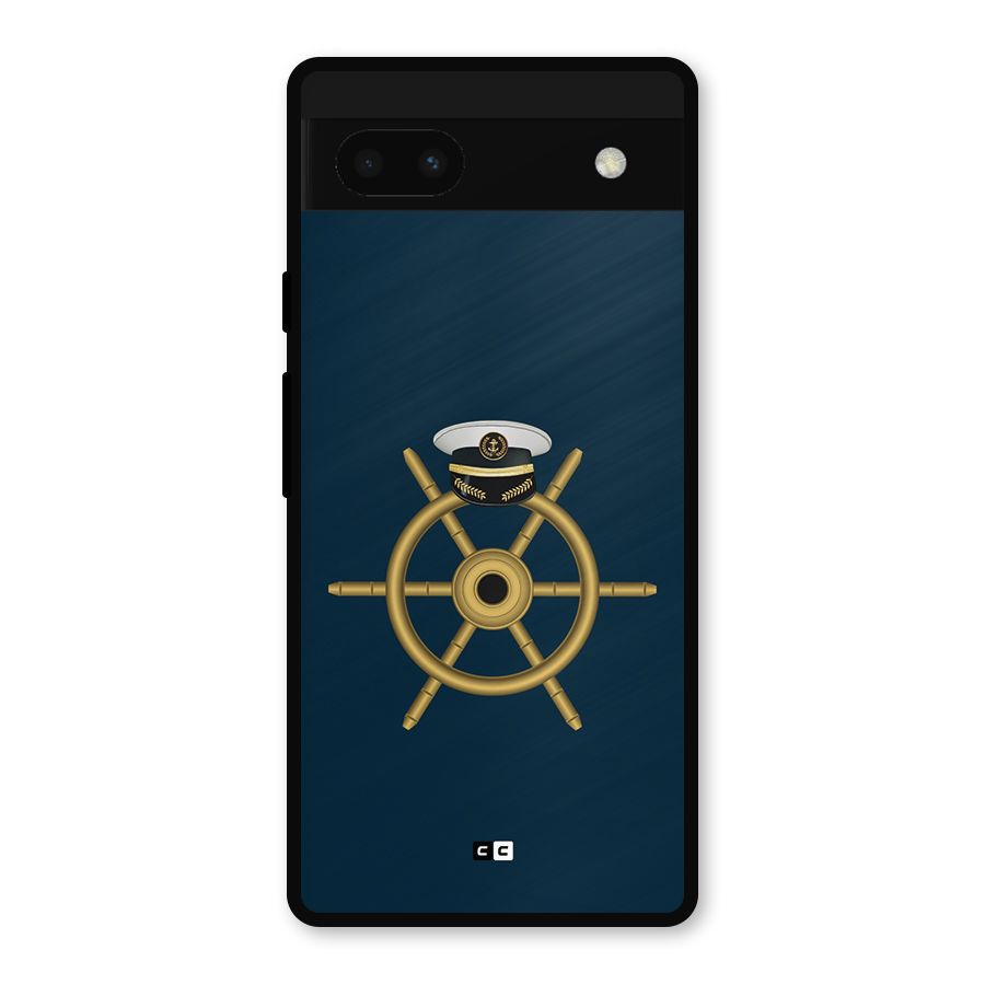 Ship Wheel And Cap Metal Back Case for Google Pixel 6a
