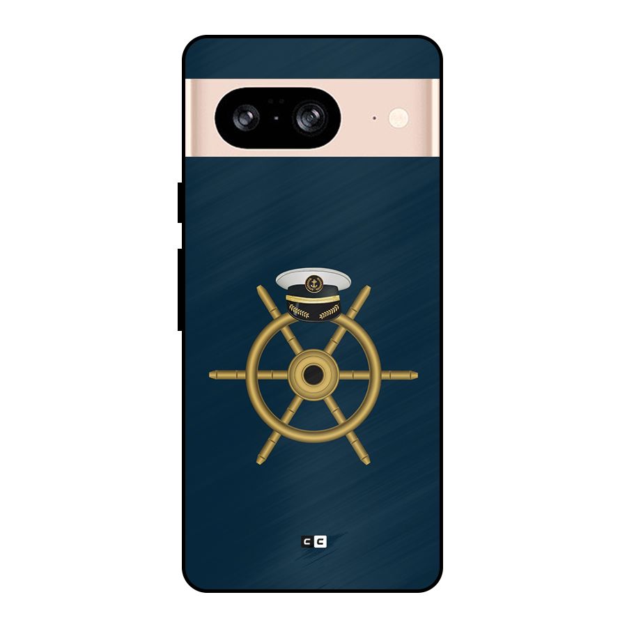 Ship Wheel And Cap Metal Back Case for Google Pixel 8