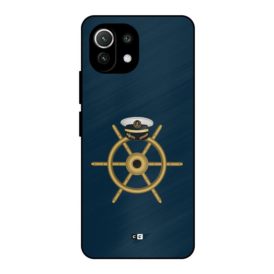 Ship Wheel And Cap Metal Back Case for Mi 11 Lite