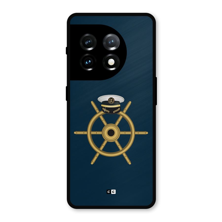Ship Wheel And Cap Metal Back Case for OnePlus 11