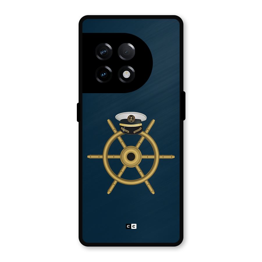 Ship Wheel And Cap Metal Back Case for OnePlus 11R