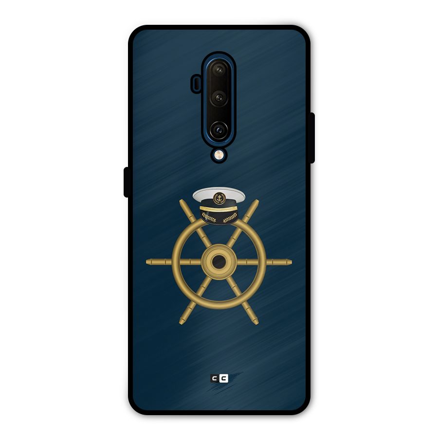 Ship Wheel And Cap Metal Back Case for OnePlus 7T Pro