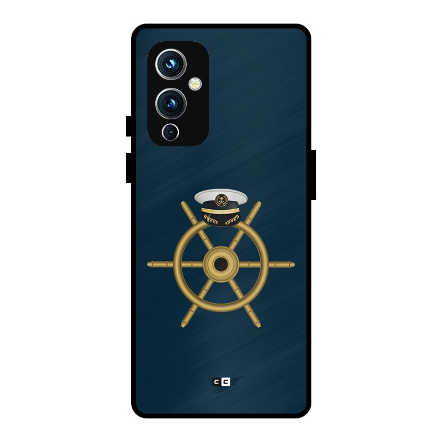 Ship Wheel And Cap Metal Back Case for OnePlus 9