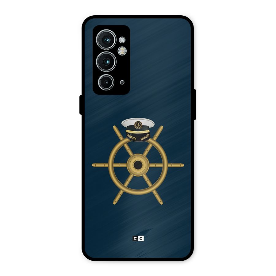 Ship Wheel And Cap Metal Back Case for OnePlus 9RT 5G