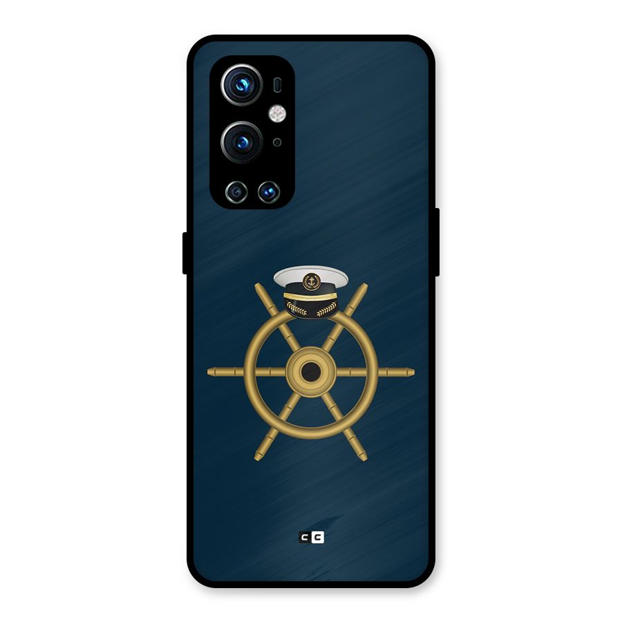 Ship Wheel And Cap Metal Back Case for OnePlus 9 Pro