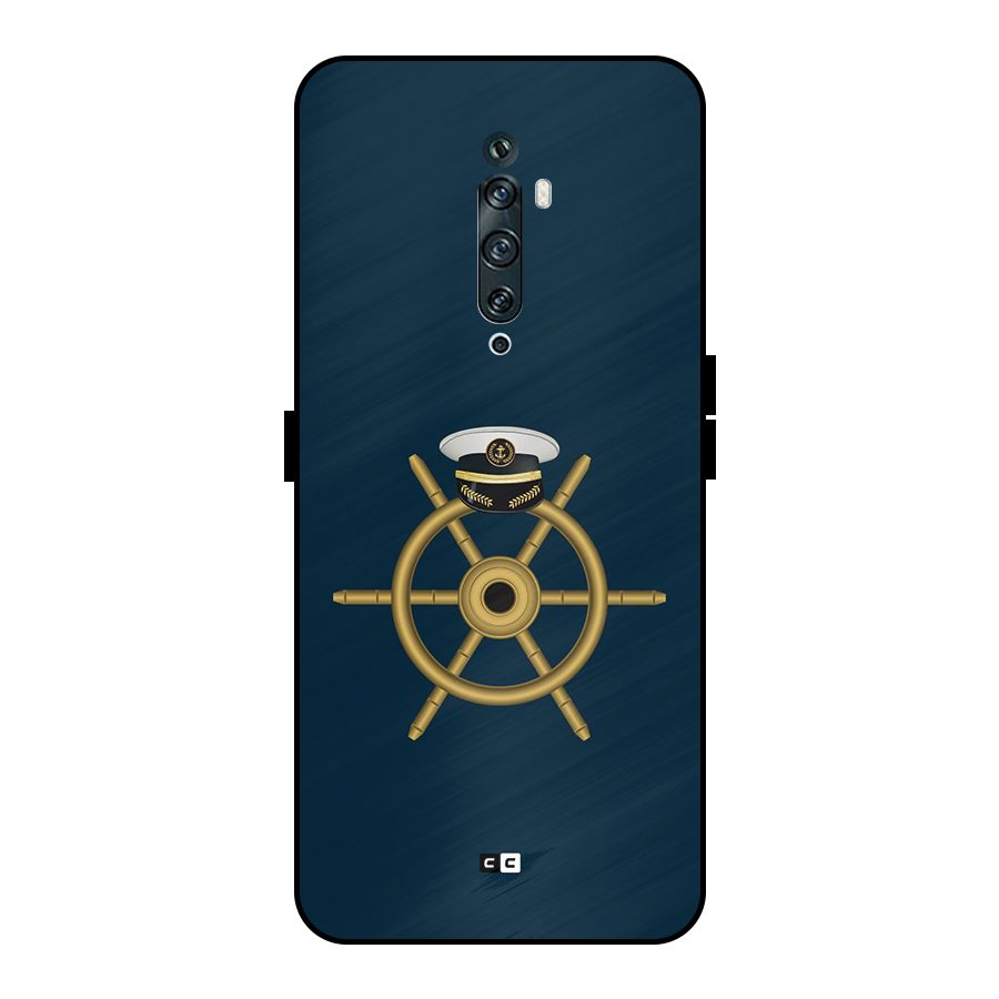 Ship Wheel And Cap Metal Back Case for Oppo Reno2 F