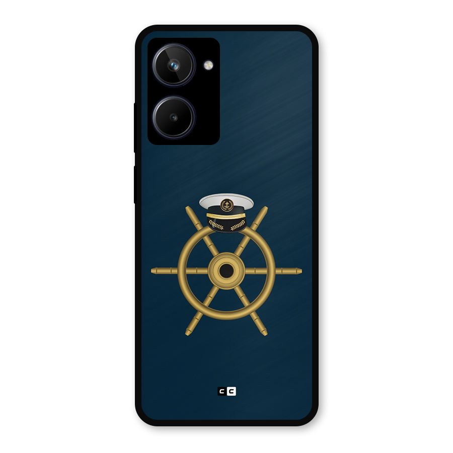 Ship Wheel And Cap Metal Back Case for Realme 10