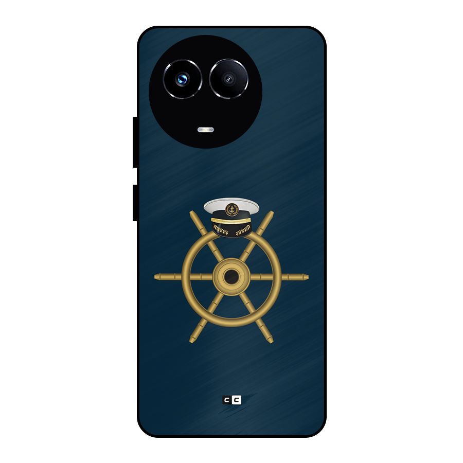 Ship Wheel And Cap Metal Back Case for Realme 11 5G