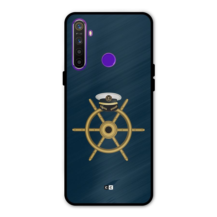 Ship Wheel And Cap Metal Back Case for Realme 5