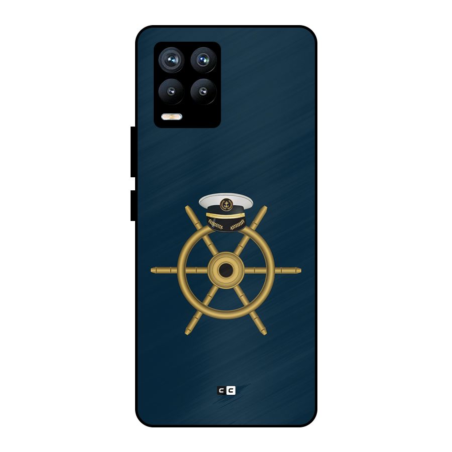 Ship Wheel And Cap Metal Back Case for Realme 8