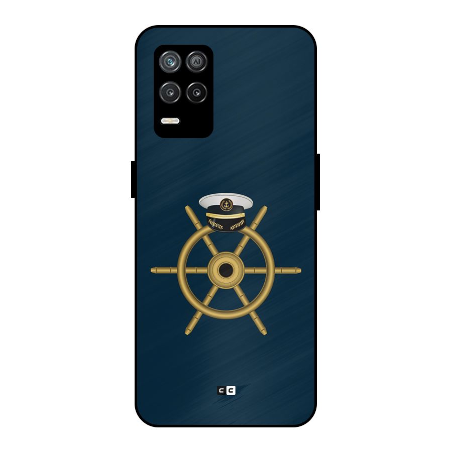 Ship Wheel And Cap Metal Back Case for Realme 8 5G