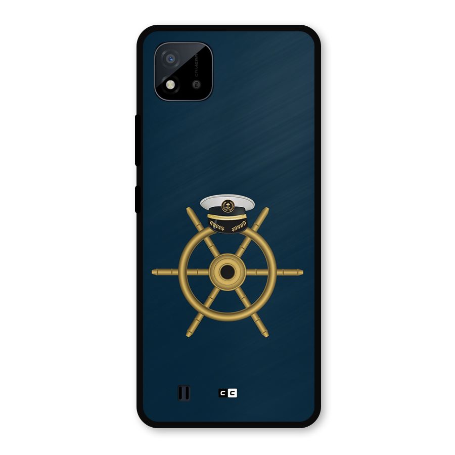 Ship Wheel And Cap Metal Back Case for Realme C11 2021