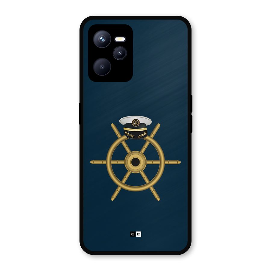 Ship Wheel And Cap Metal Back Case for Realme C35