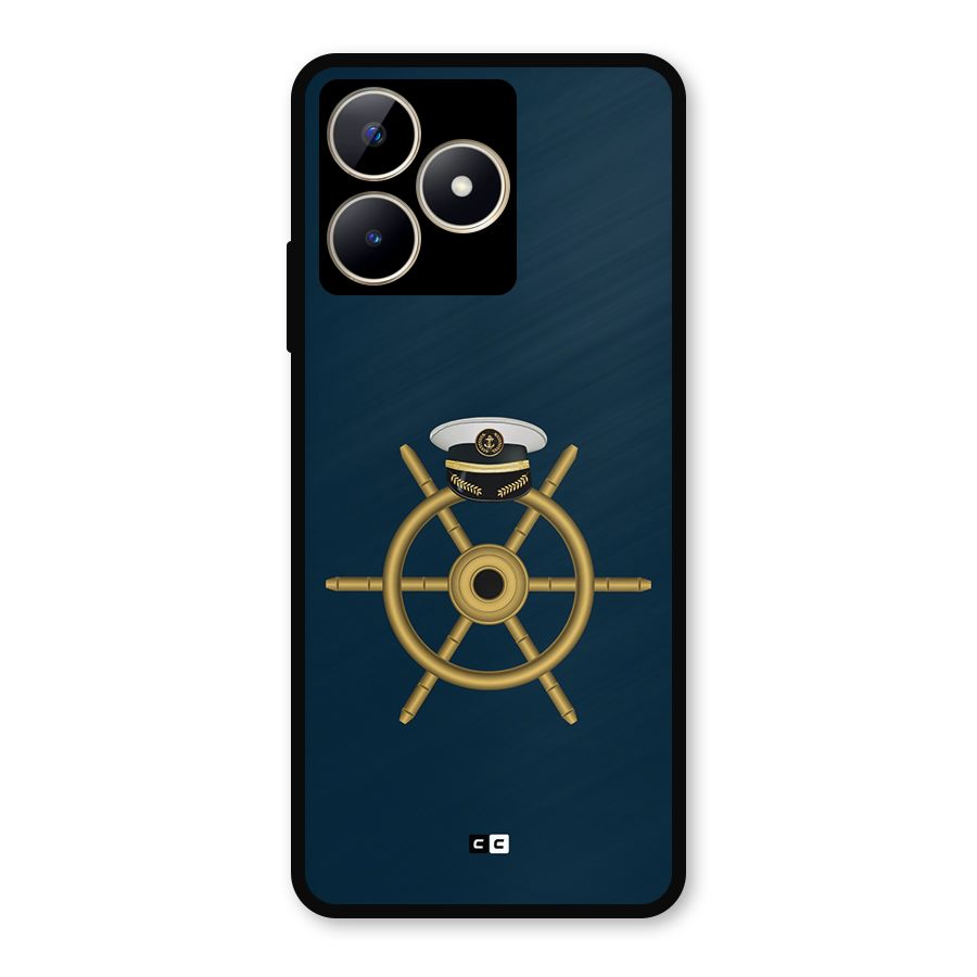 Ship Wheel And Cap Metal Back Case for Realme C53