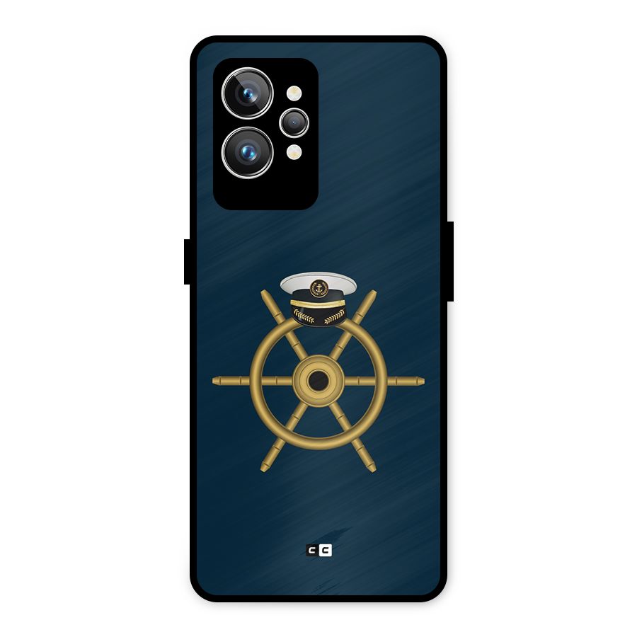 Ship Wheel And Cap Metal Back Case for Realme GT2 Pro