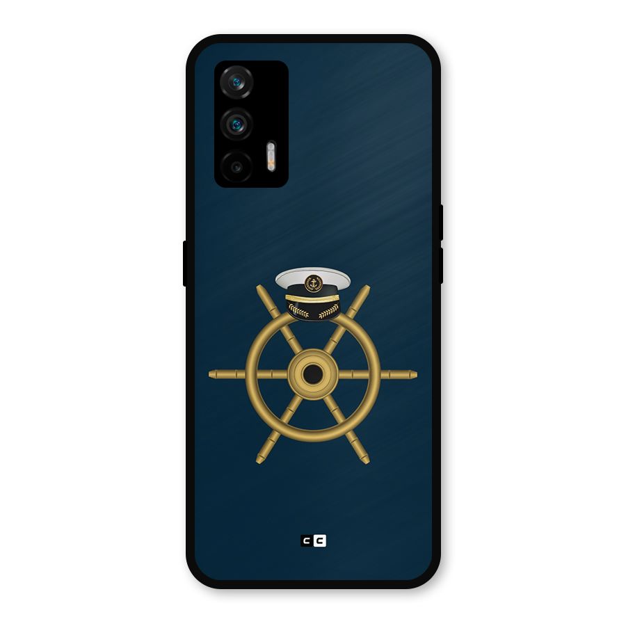 Ship Wheel And Cap Metal Back Case for Realme GT 5G