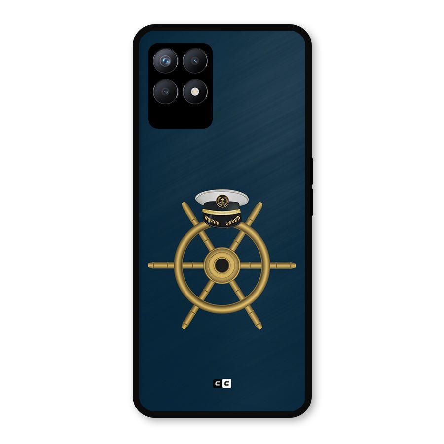 Ship Wheel And Cap Metal Back Case for Realme Narzo 50
