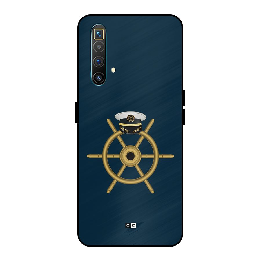 Ship Wheel And Cap Metal Back Case for Realme X3