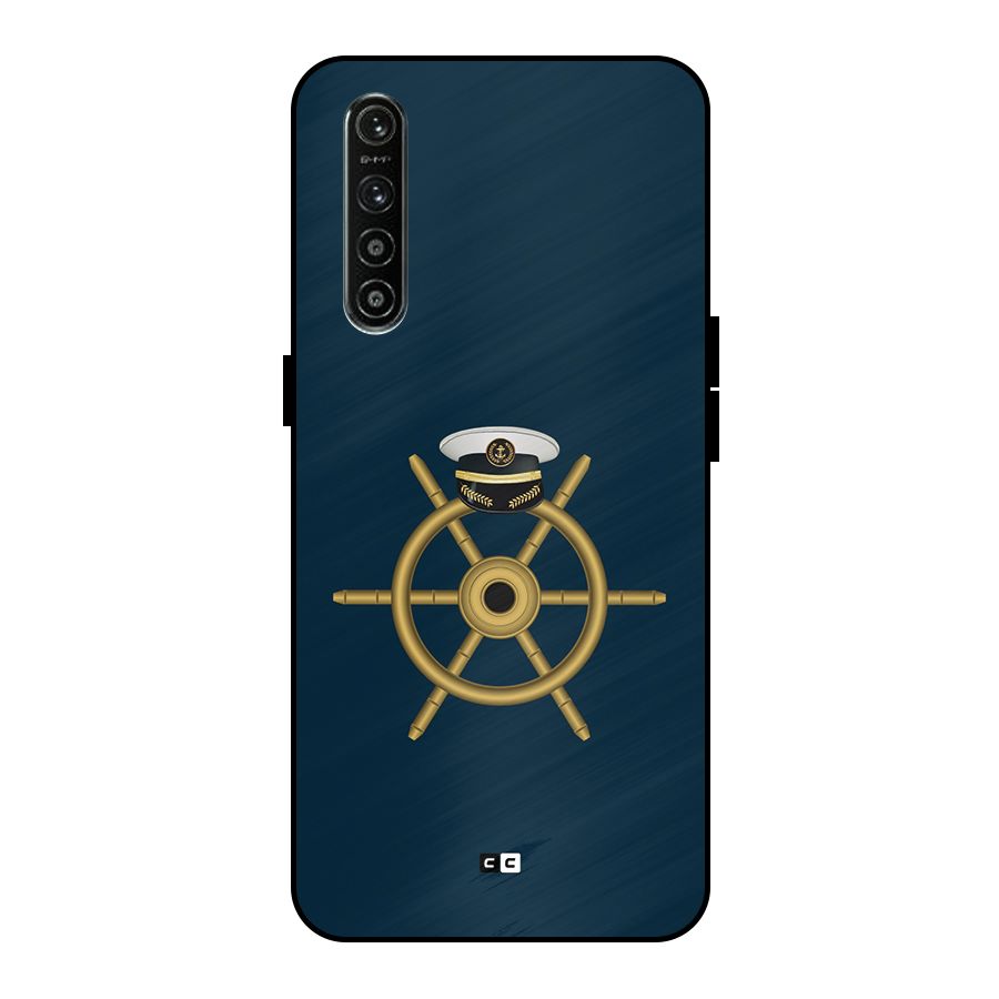 Ship Wheel And Cap Metal Back Case for Realme XT