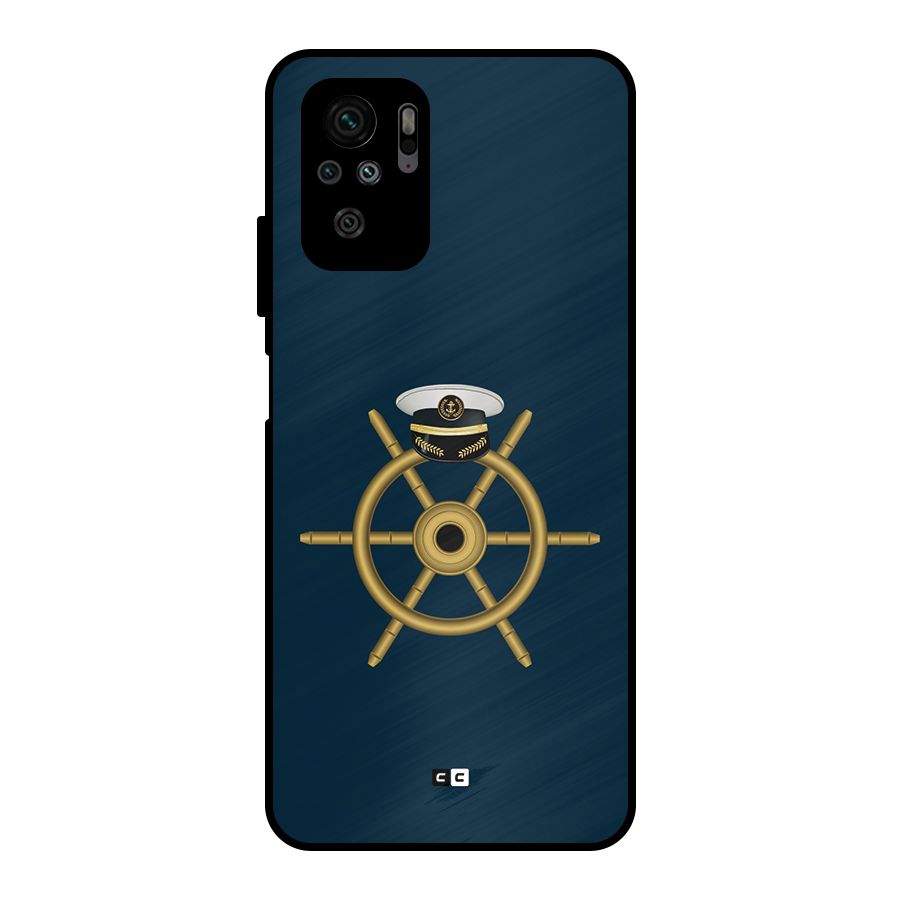 Ship Wheel And Cap Metal Back Case for Redmi Note 10S