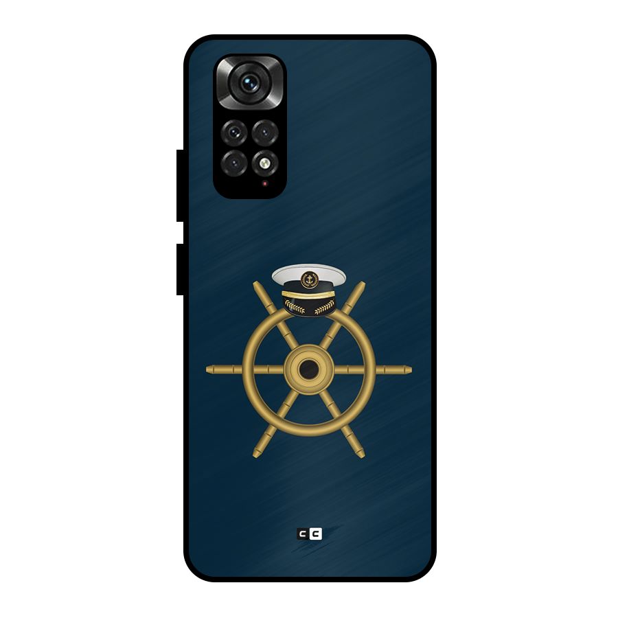 Ship Wheel And Cap Metal Back Case for Redmi Note 11 Pro Plus 5G