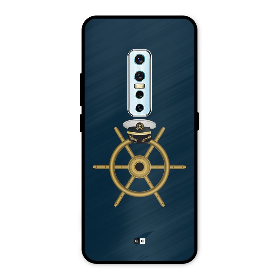Ship Wheel And Cap Metal Back Case for Vivo V17 Pro