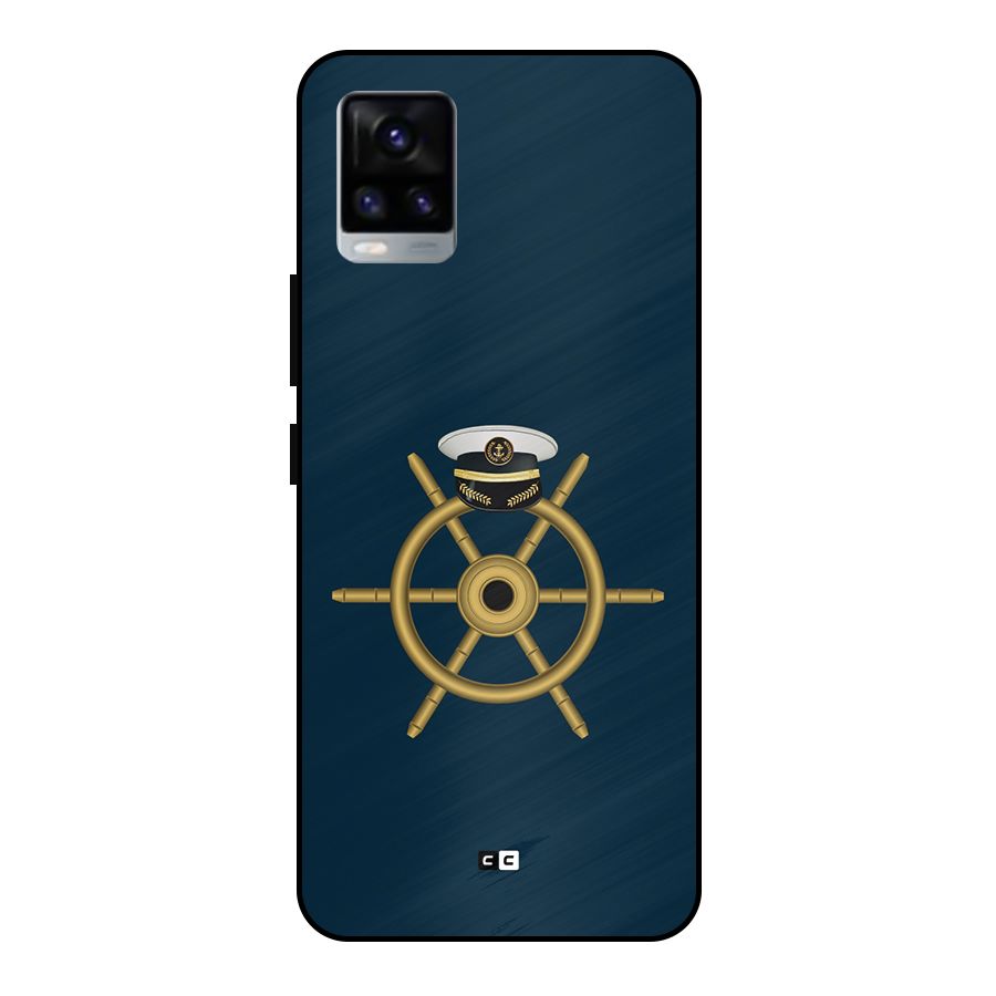 Ship Wheel And Cap Metal Back Case for Vivo V20 2021