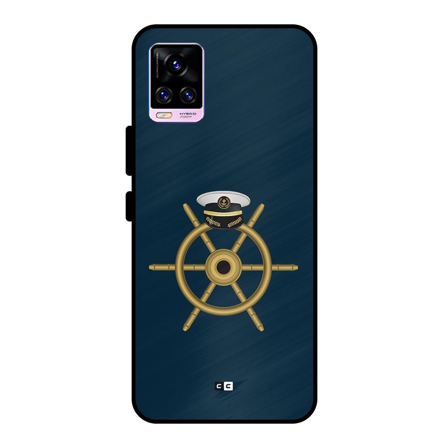 Ship Wheel And Cap Metal Back Case for Vivo V20 Pro