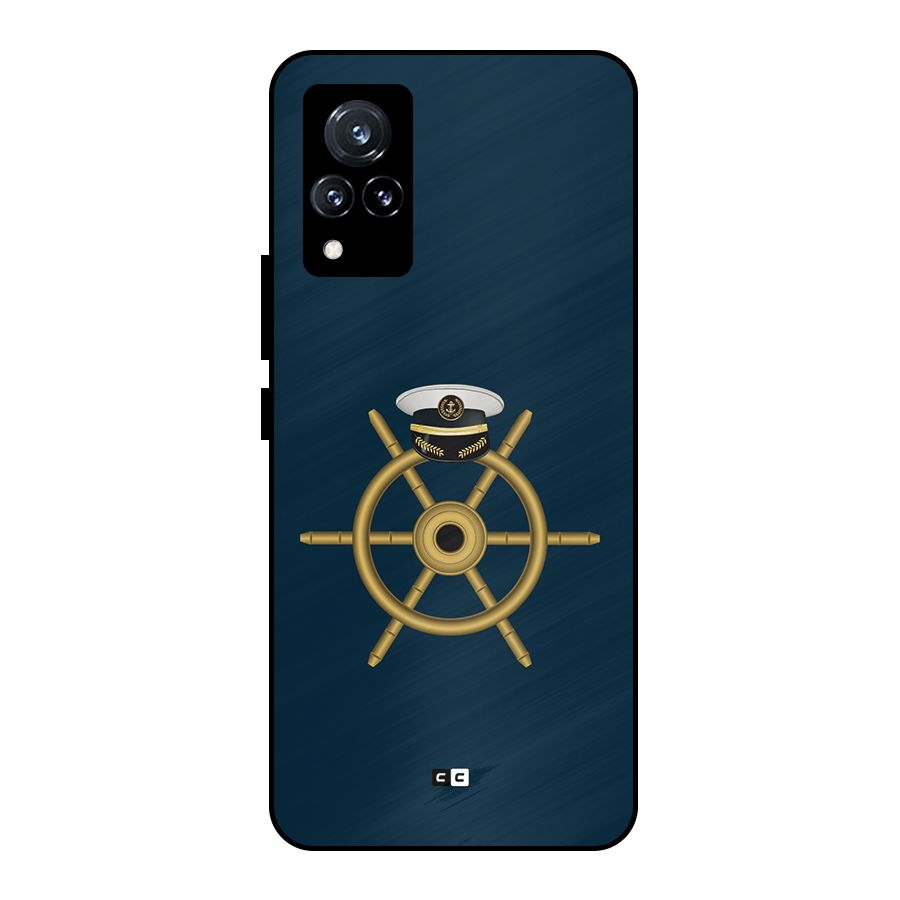 Ship Wheel And Cap Metal Back Case for Vivo V21 5G