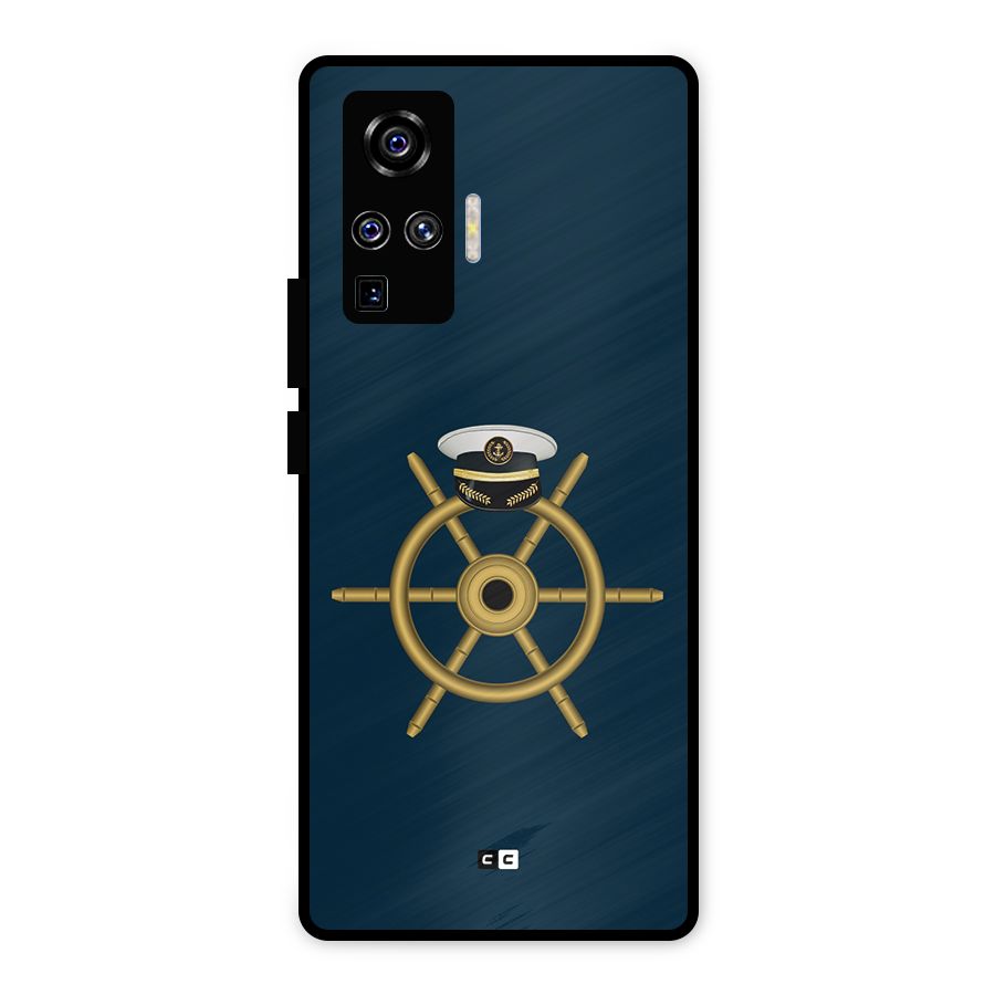 Ship Wheel And Cap Metal Back Case for Vivo X50 Pro