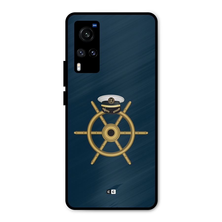 Ship Wheel And Cap Metal Back Case for Vivo X60