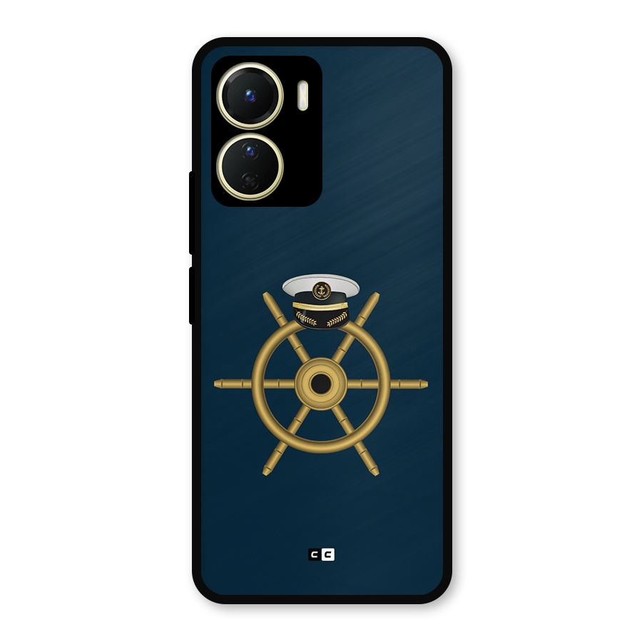 Ship Wheel And Cap Metal Back Case for Vivo Y16