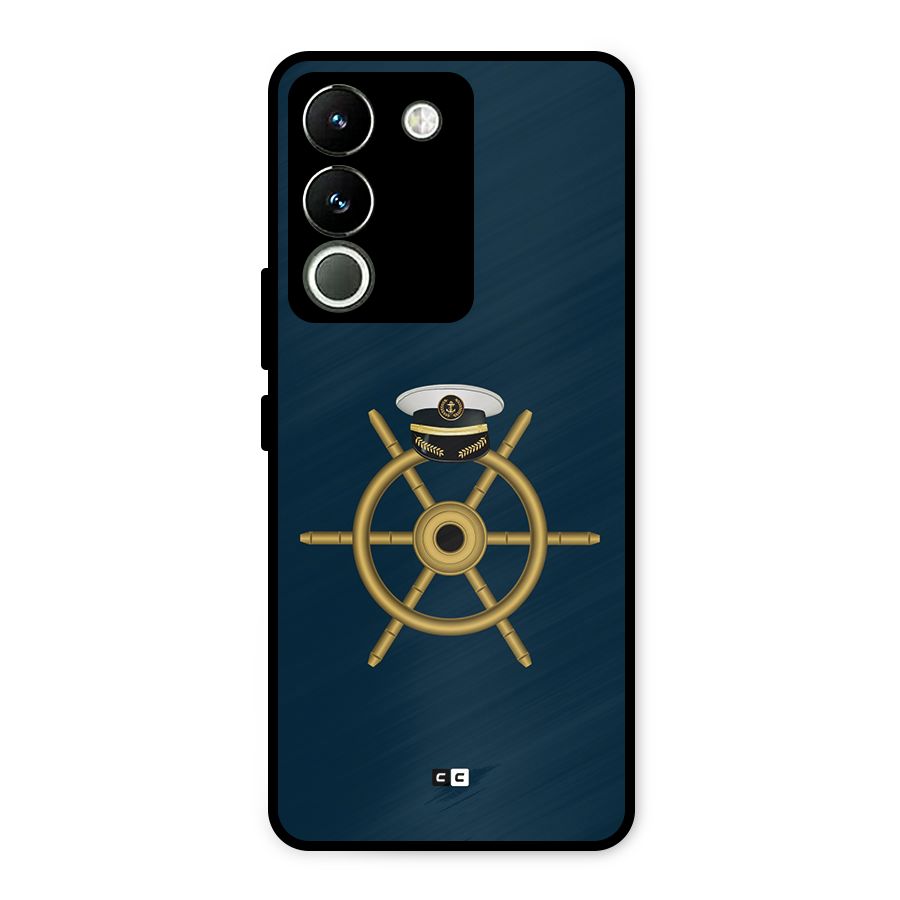 Ship Wheel And Cap Metal Back Case for Vivo Y200