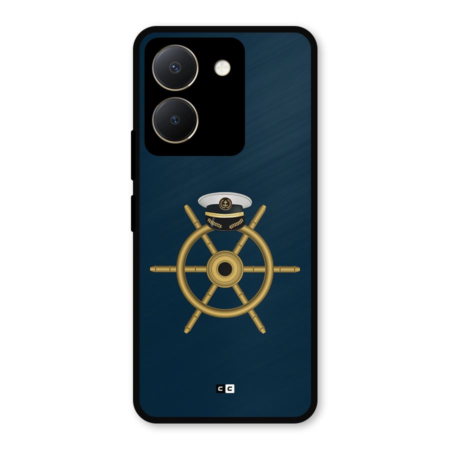 Ship Wheel And Cap Metal Back Case for Vivo Y36