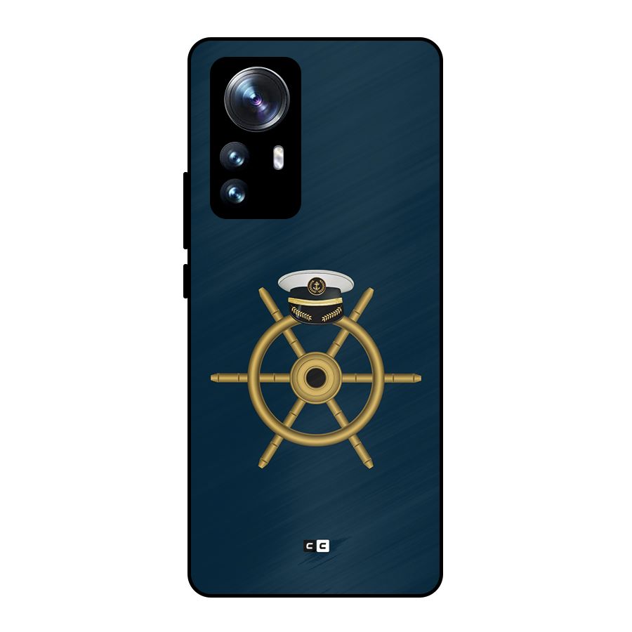 Ship Wheel And Cap Metal Back Case for Xiaomi 12 Pro
