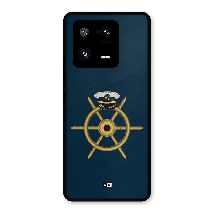 Ship Wheel And Cap Metal Back Case for Xiaomi 13 Pro