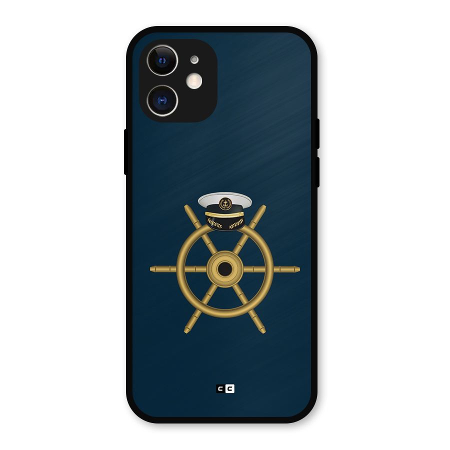 Ship Wheel And Cap Metal Back Case for iPhone 12