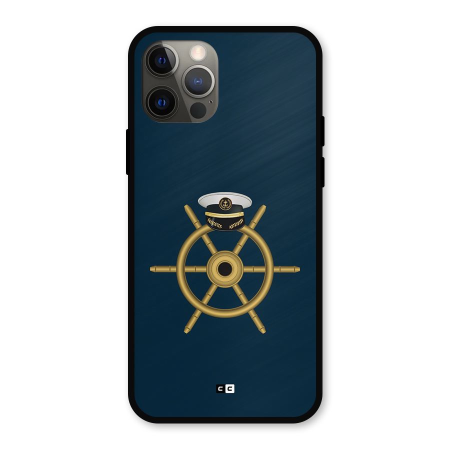 Ship Wheel And Cap Metal Back Case for iPhone 12 Pro