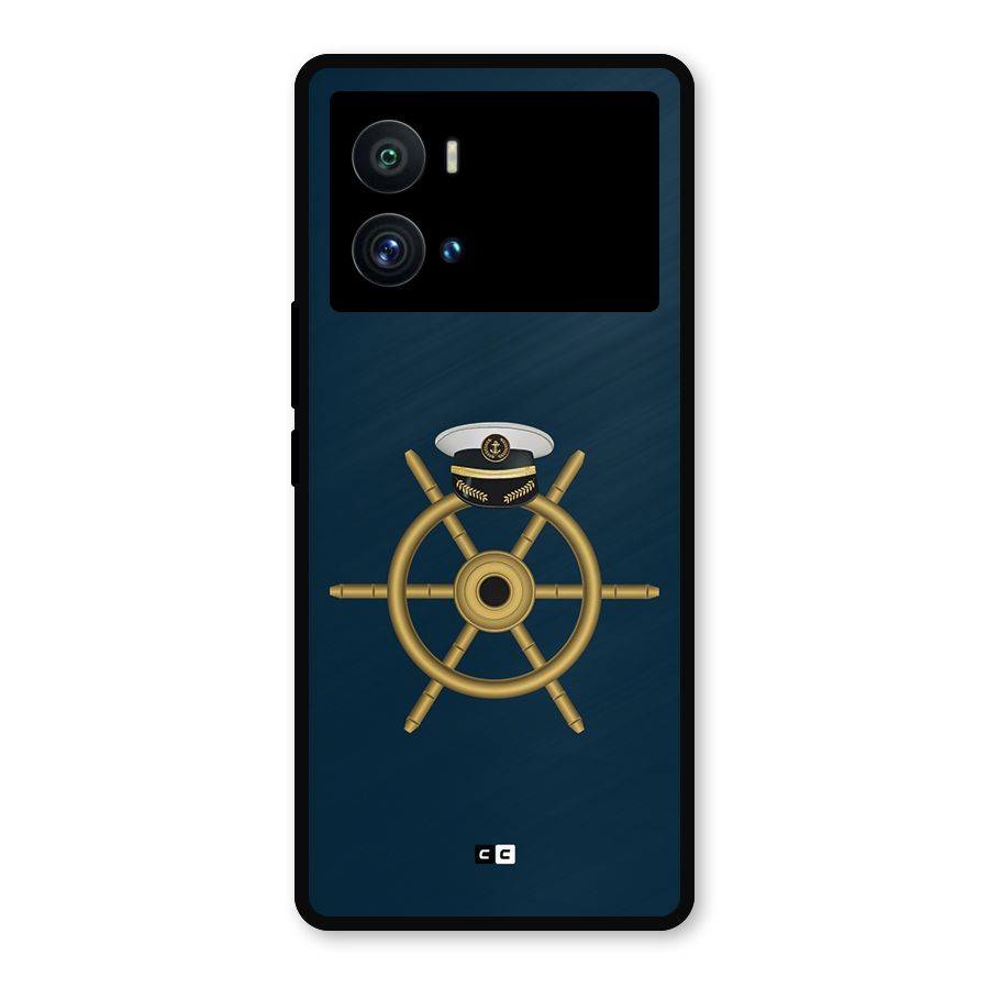 Ship Wheel And Cap Metal Back Case for iQOO 9 Pro