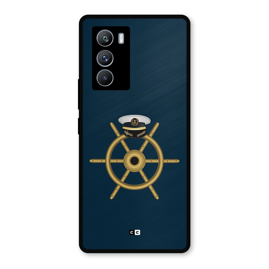 Ship Wheel And Cap Metal Back Case for iQOO 9 SE