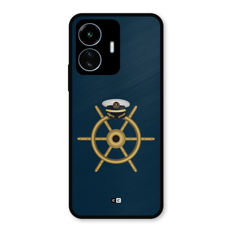 Ship Wheel And Cap Metal Back Case for vivo iQOO Z6 Lite 5G