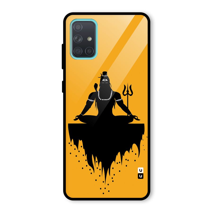 Shiva Meditation Glass Back Case for Galaxy A71