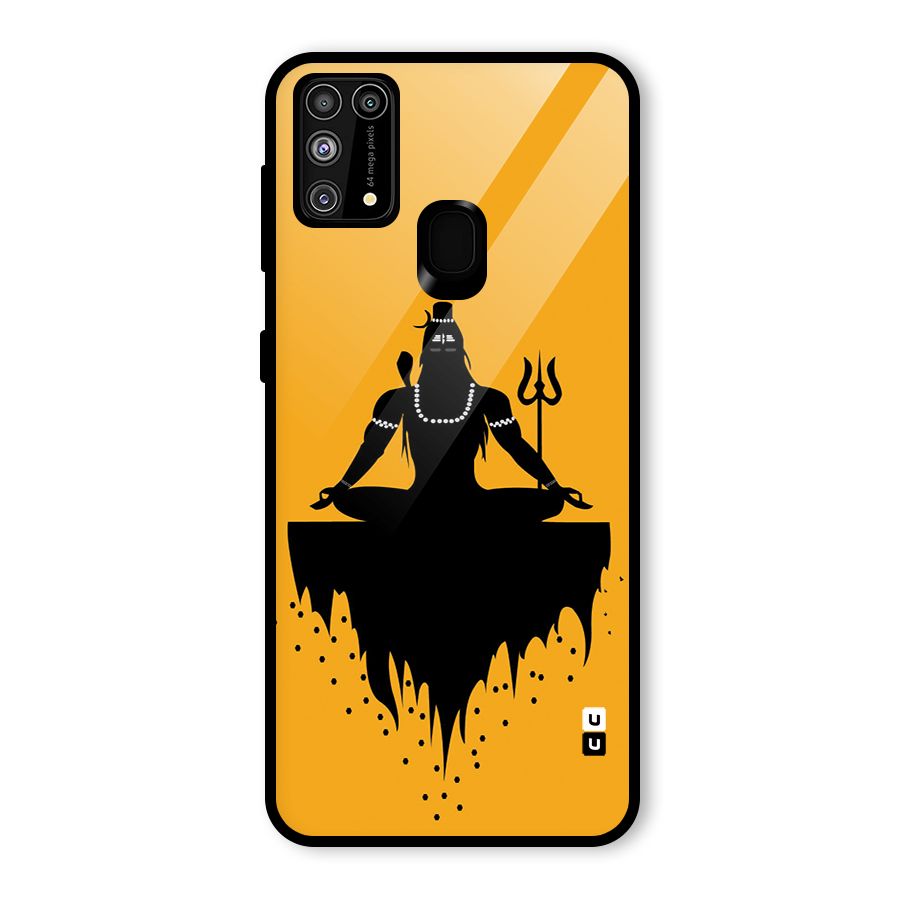 Shiva Meditation Glass Back Case for Galaxy F41