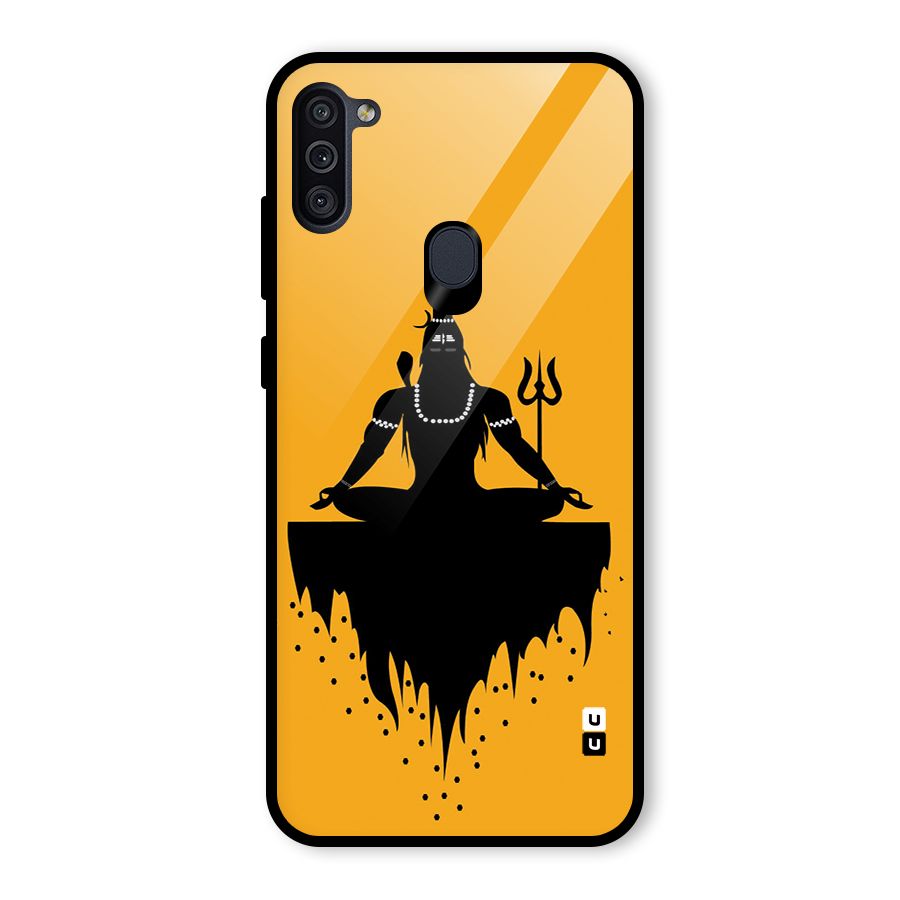 Shiva Meditation Glass Back Case for Galaxy M11
