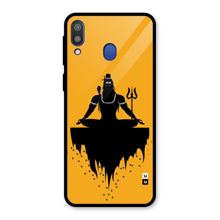 Shiva Meditation Glass Back Case for Galaxy M20