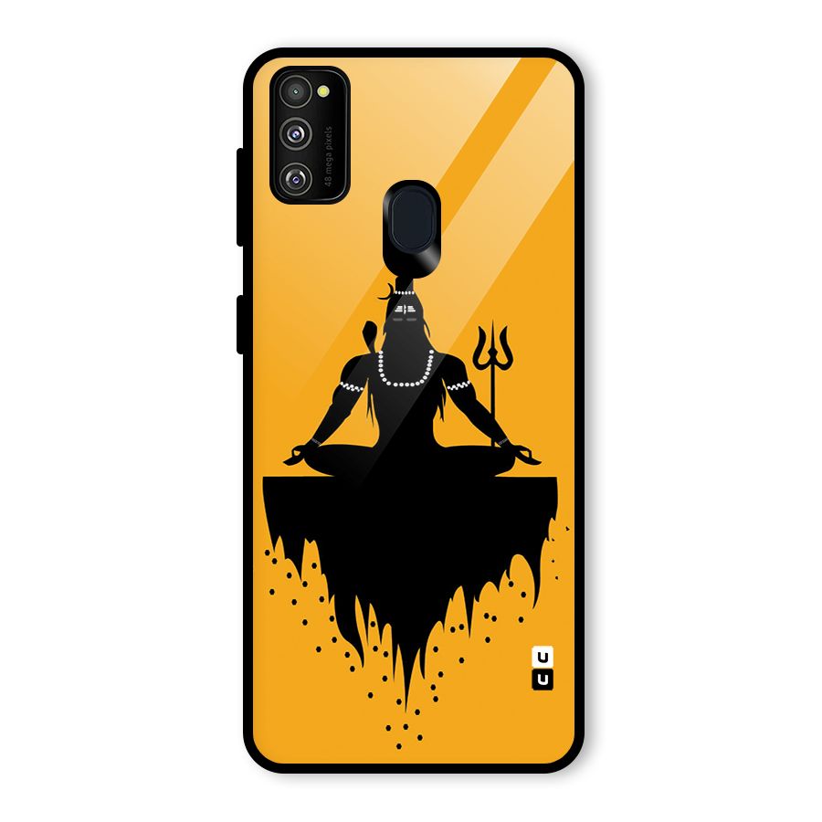 Shiva Meditation Glass Back Case for Galaxy M30s