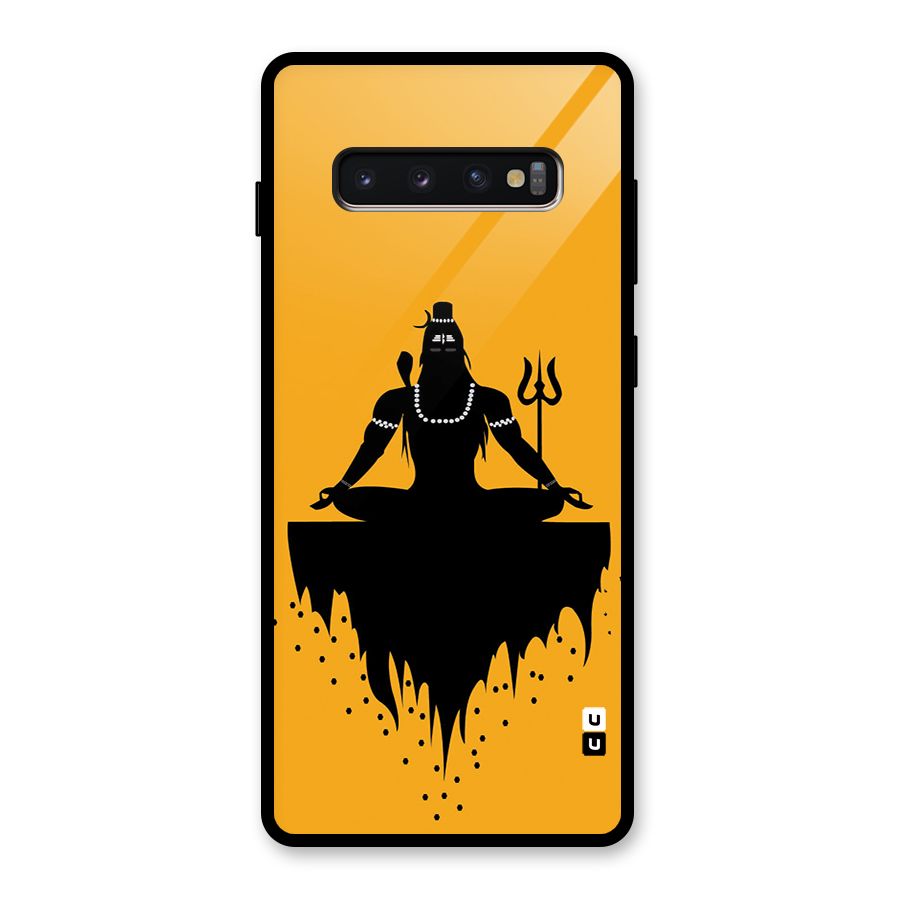 Shiva Meditation Glass Back Case for Galaxy S10 Plus