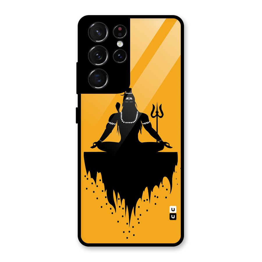 Shiva Meditation Glass Back Case for Galaxy S21 Ultra 5G